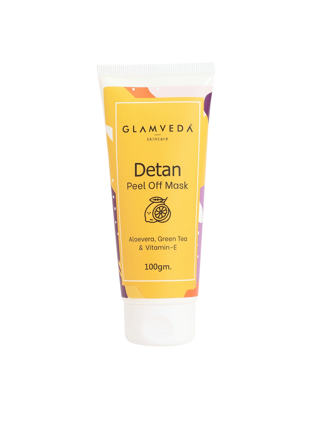 

GLAMVEDA Detan Peel-Off Face Mask with Aloe Vera & Green Tea - 100g, Yellow