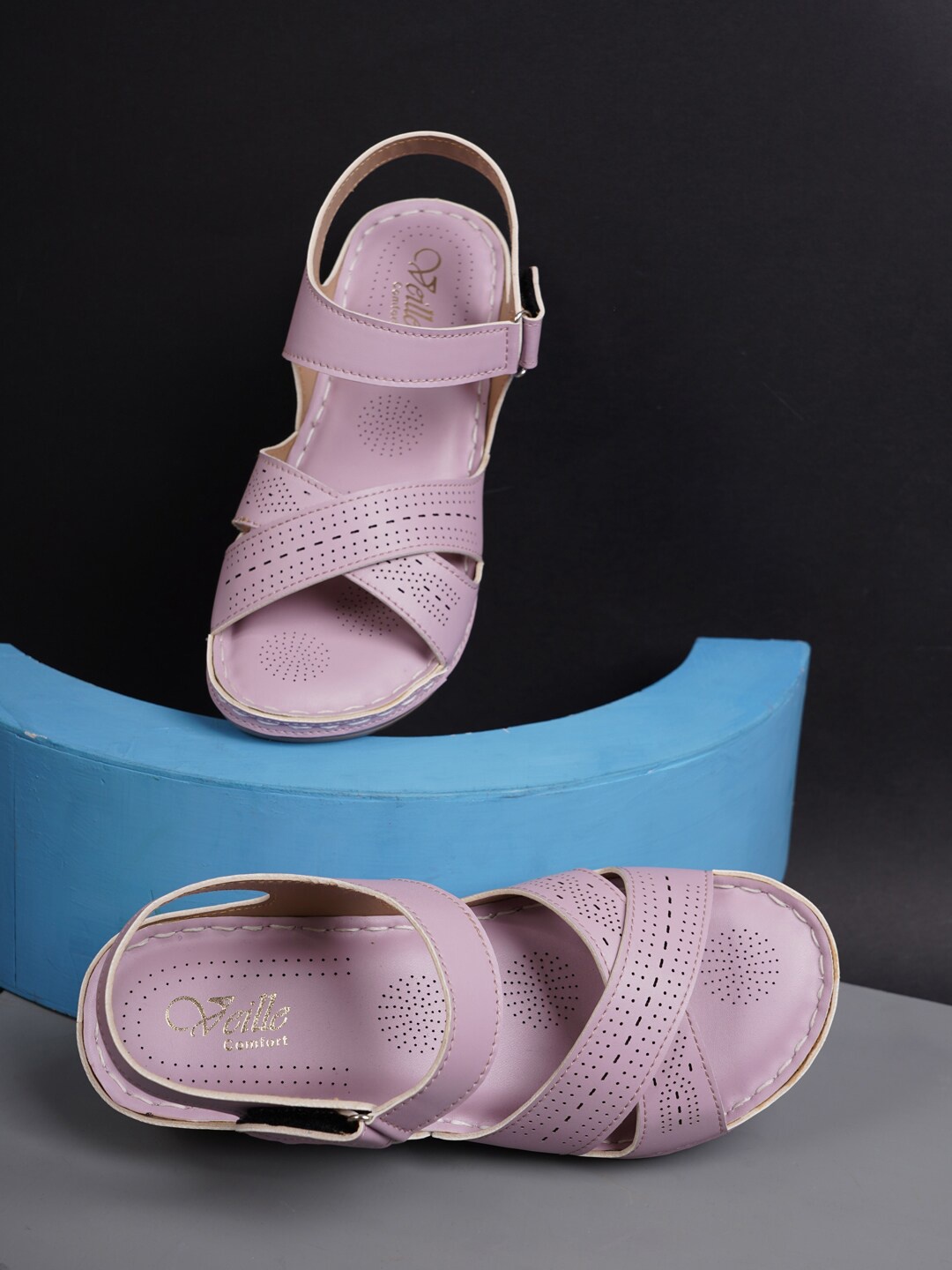 

VEILLE Lavender PU Platform with Laser Cuts
