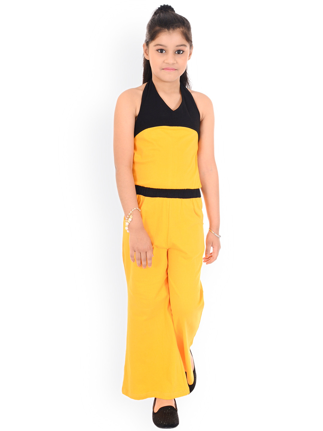 

Naughty Ninos Girls Mustard Yellow Jumpsuit