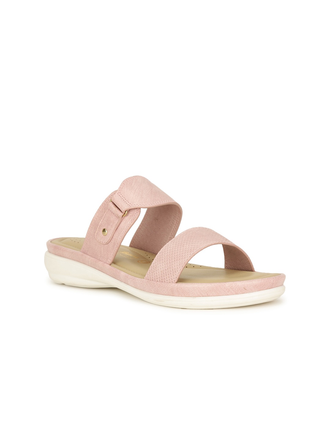 

Bata comfit Women Beige and Pink Open Toe Flats