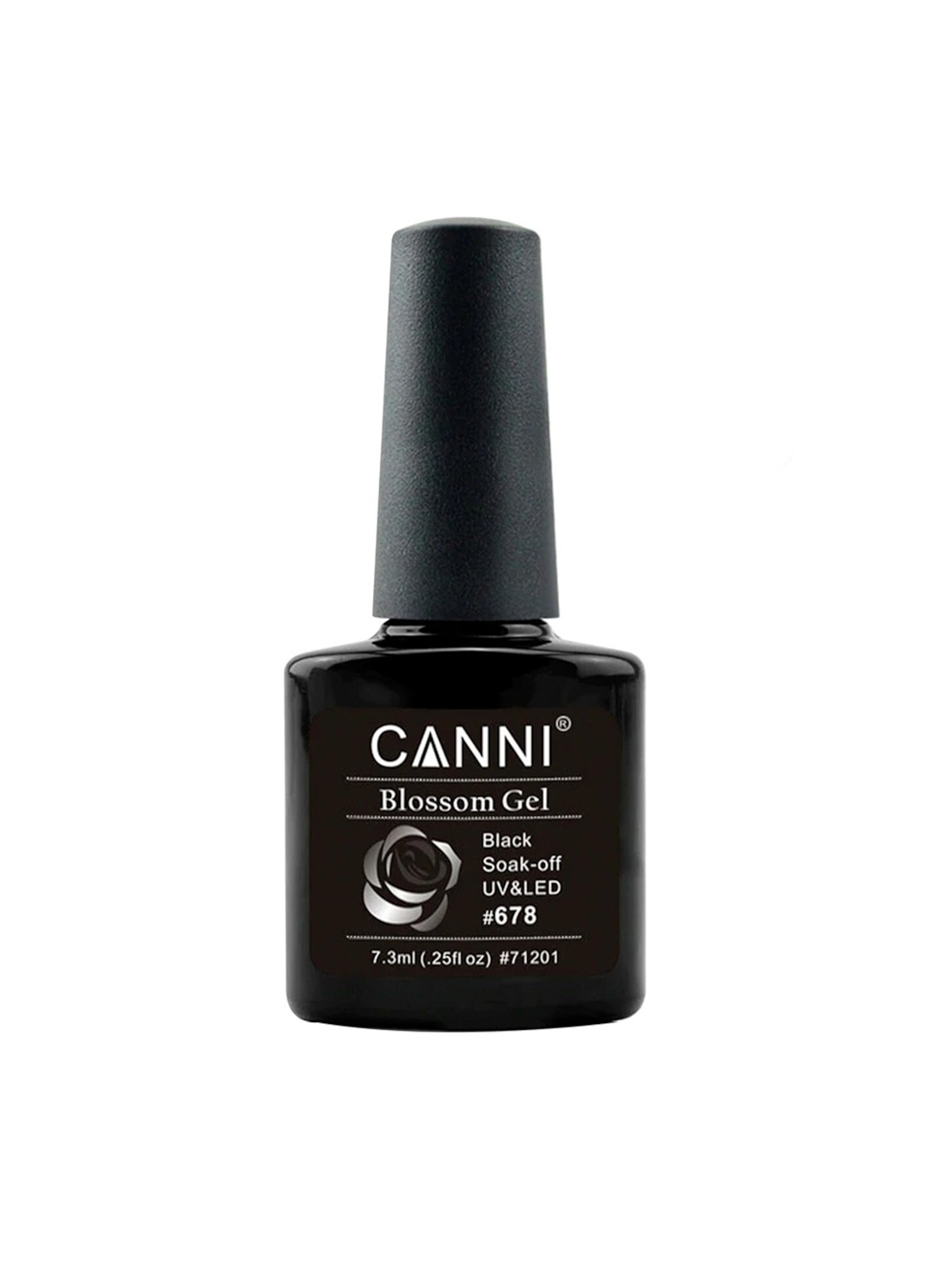 

CANNI Blossom Gel Soak Off UV & LED Nail Polish - Black 678
