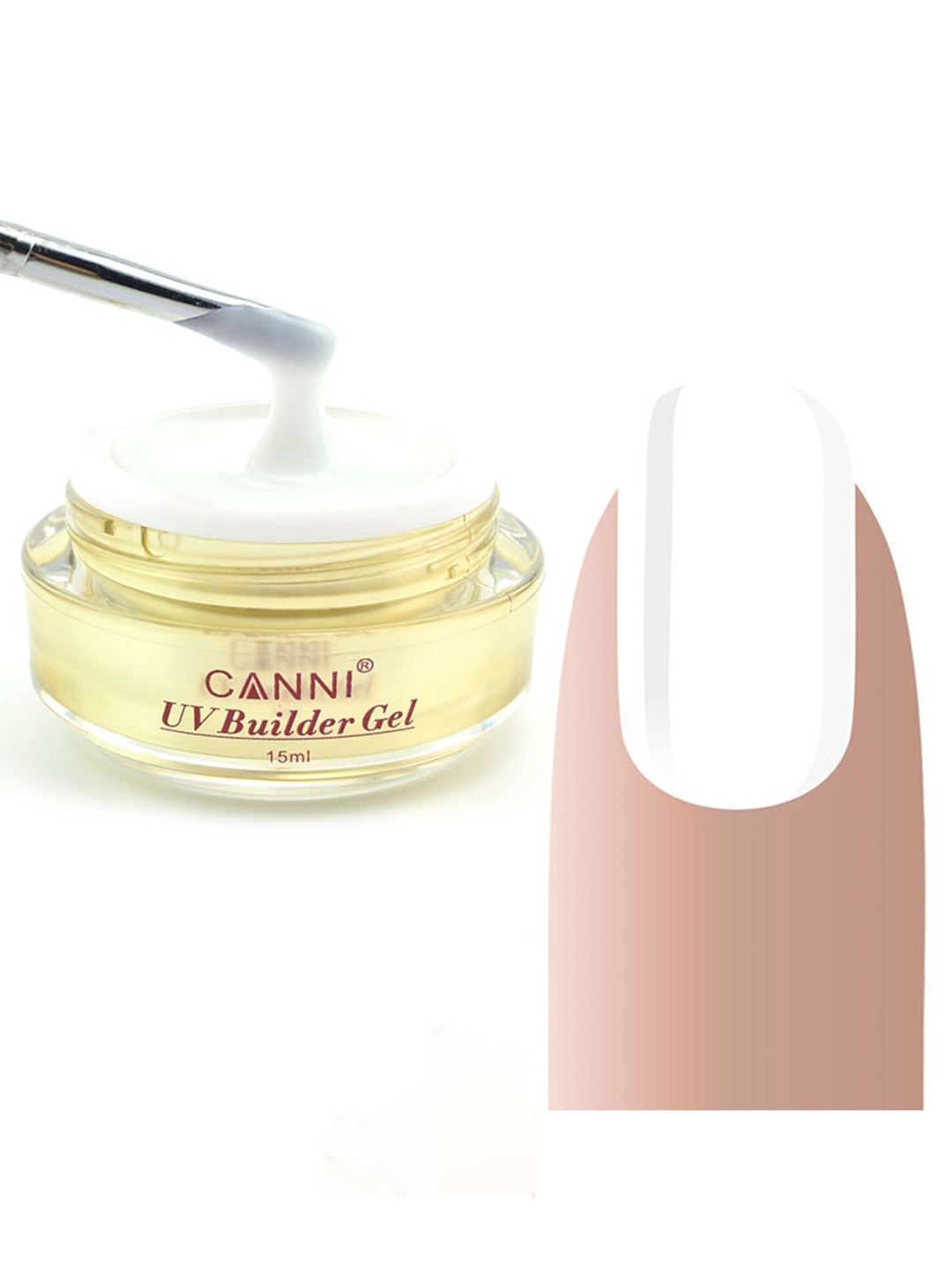 

CANNI UV Builder Poly Nail Extension Gel 15ml - Shade BG-314, White