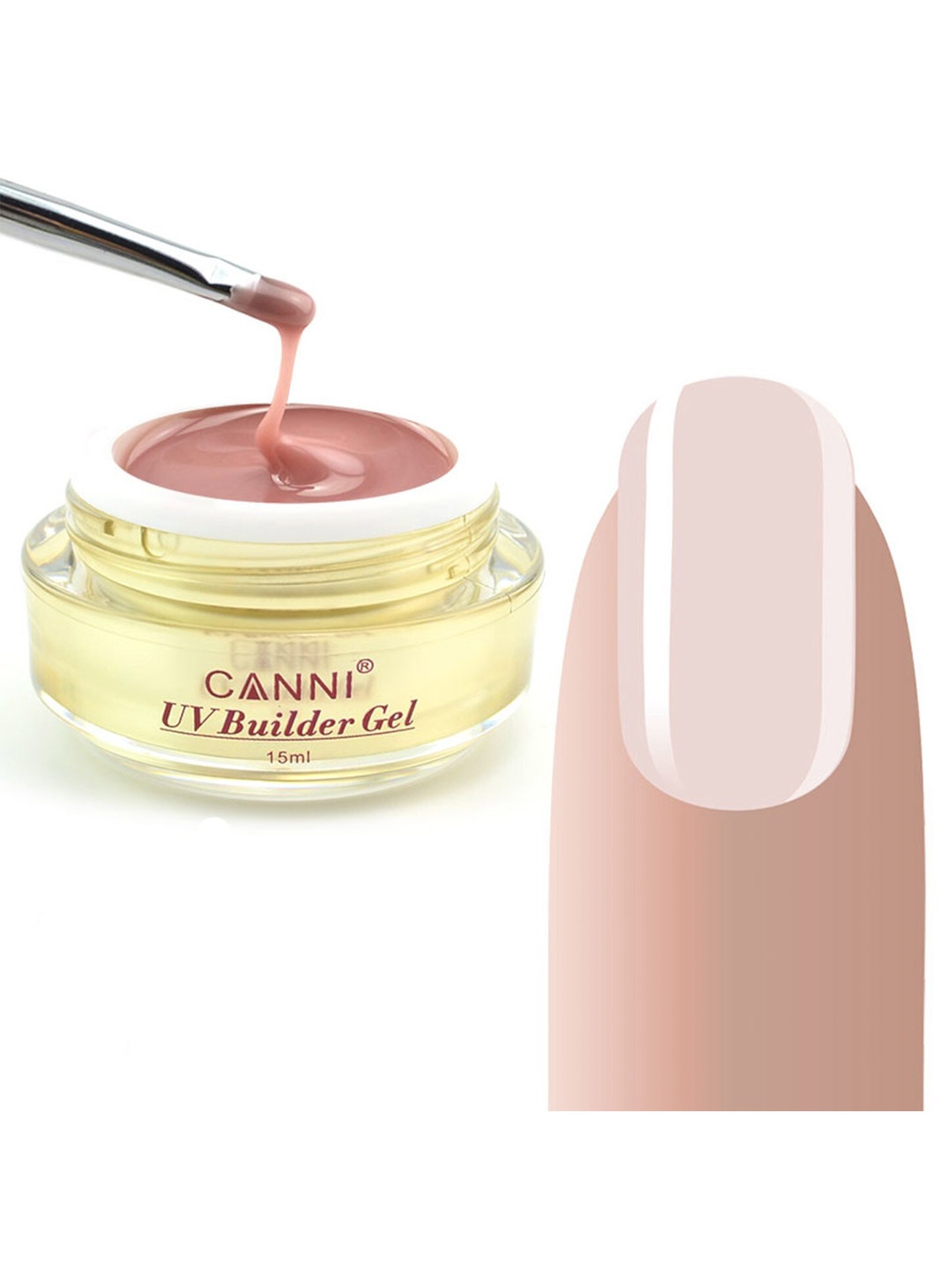 

CANNI UV Builder Poly Nail Extension Gel 15ml - Shade BG-302, Off white