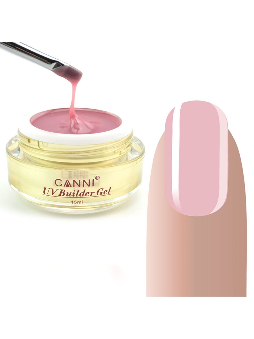 

CANNI UV Builder Poly Nail Extension Gel 15ml - Shade BG-303, Pink