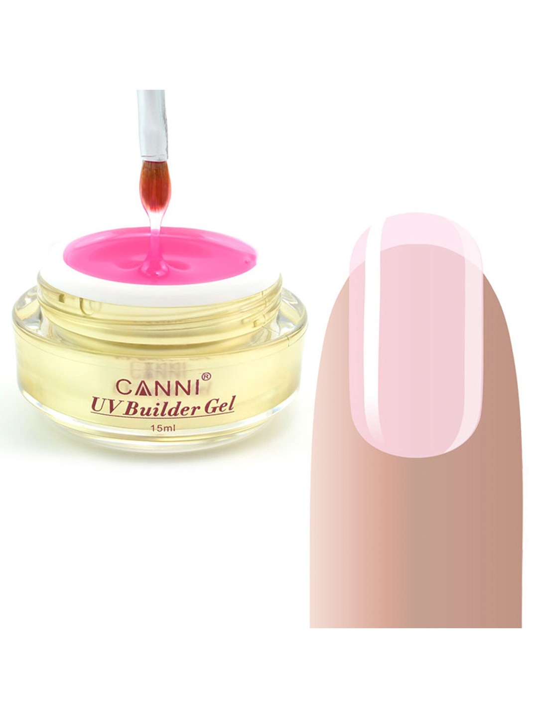 

CANNI UV Builder Poly Nail Extension Gel 15ml - Shade BG-320, Pink