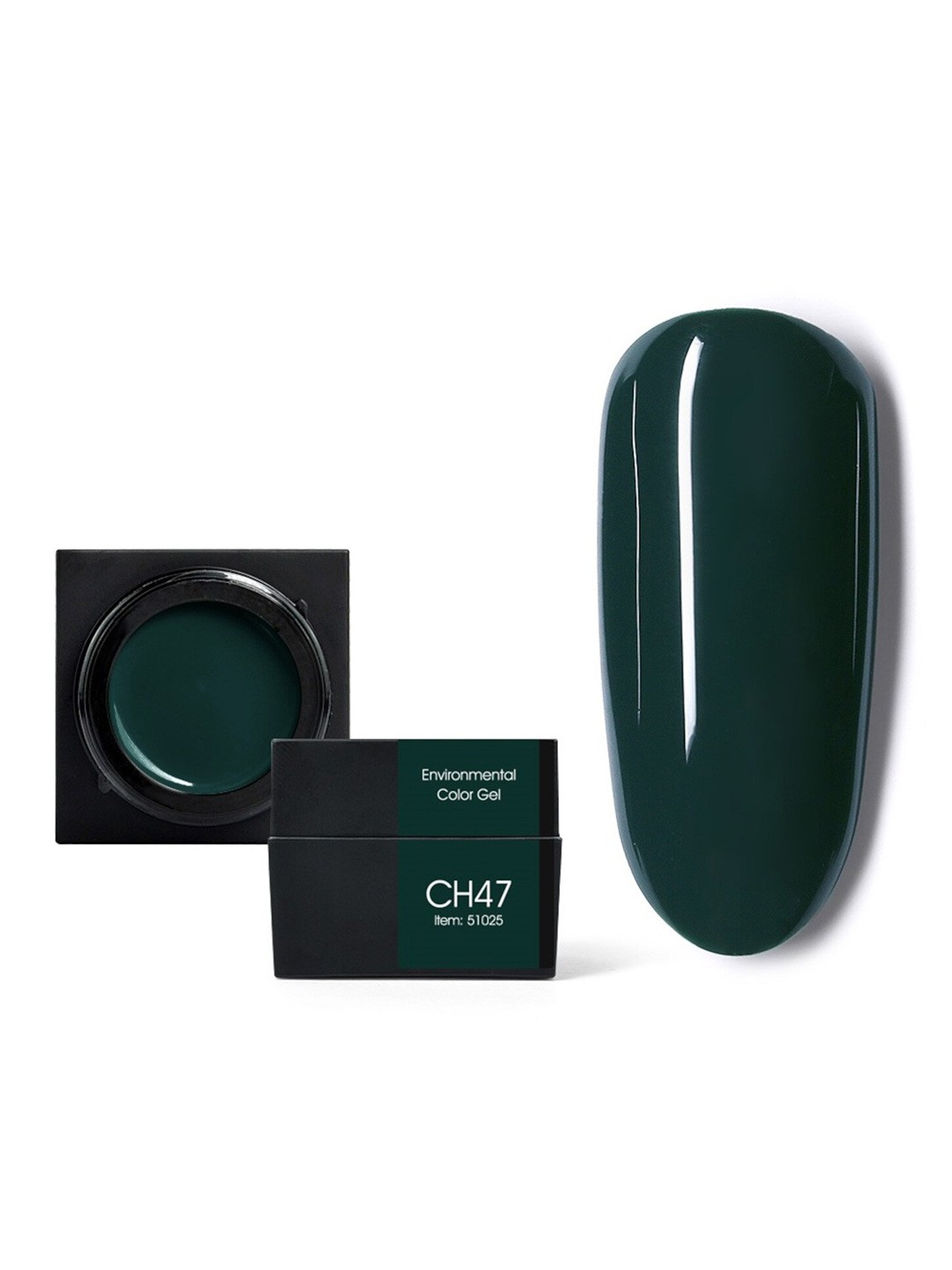 

CANNI Semi Permanent Soak Off UV Environmental Color Gel Nail Polish 5 ml - Shade CH47, Green