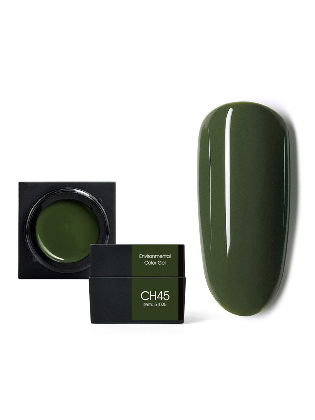 

CANNI Semi Permanent Soak Off UV Environmental Color Gel Nail Polish 5 ml - Shade CH45, Olive