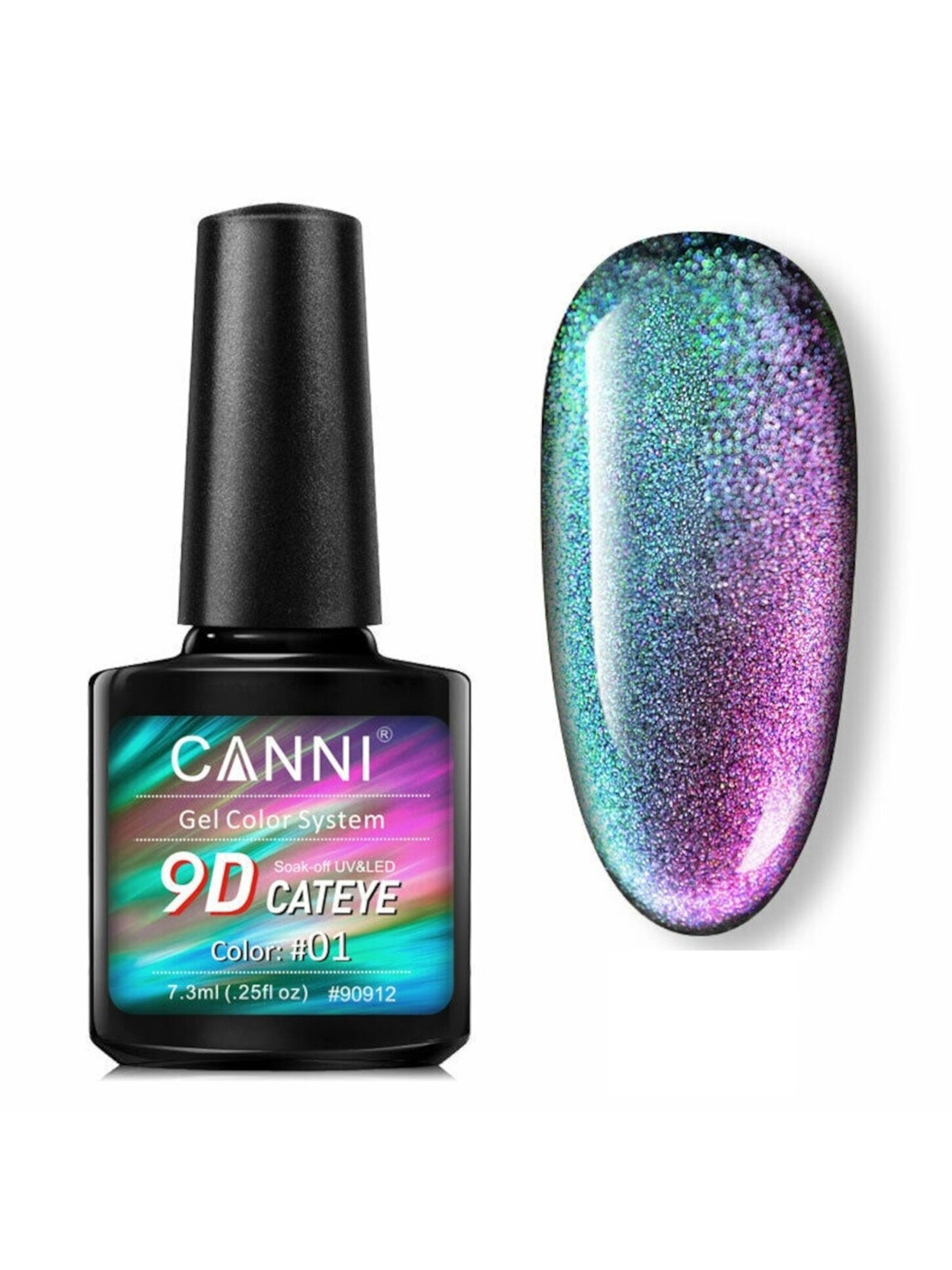 

CANNI Magnetic UV-LED Soak-Off Gel Nail Polish - Shade 01, Sea green