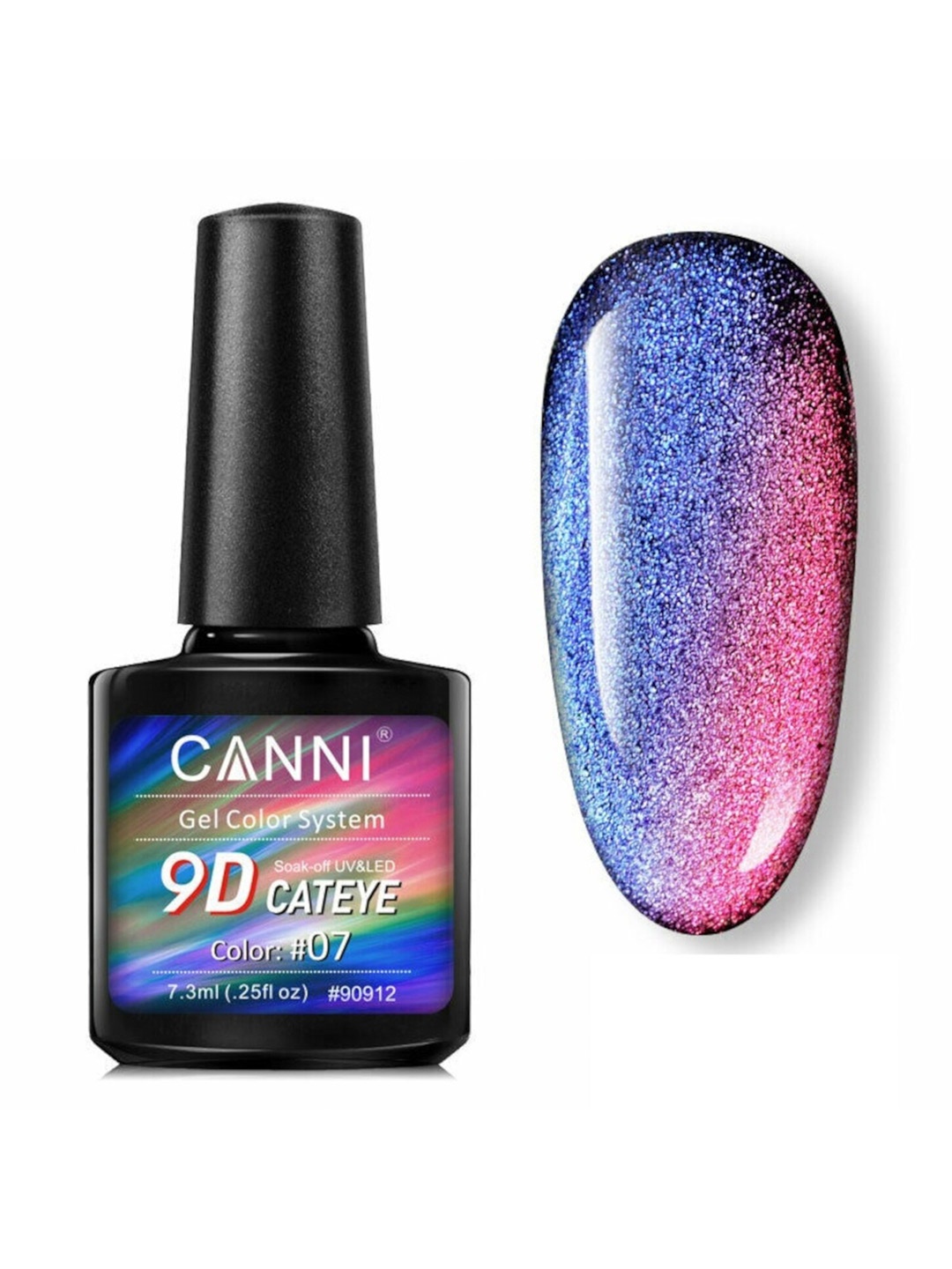 

CANNI 9D Cat Eye Galaxy Magnetic UV-LED Soak-Off Gel Nail Polish - Shade 07, Blue