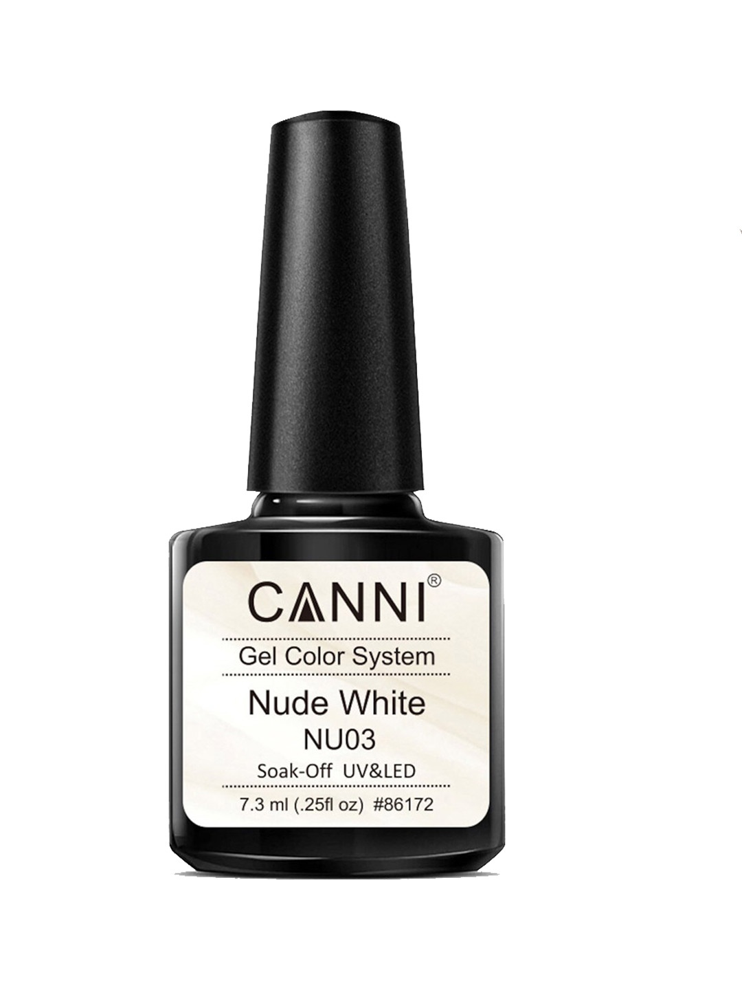 

CANNI Nude White UV-LED Soak-Off French Manicure Gel Nail Polish - Shade NU03