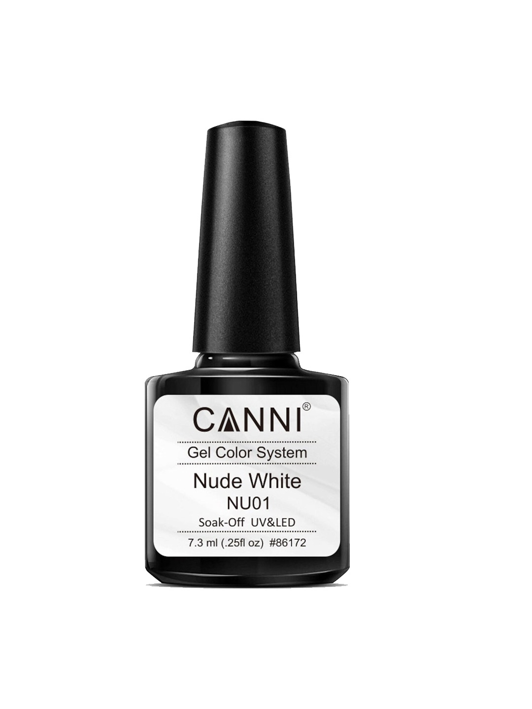 

CANNI Nude White UV-LED Soak-Off French Manicure Gel Nail Polish - Shade NU01