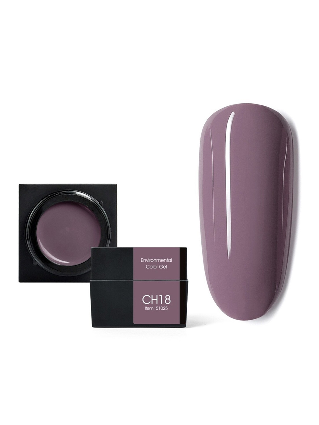 CANNI Semi Permanent Soak Off UV Environmental Color Gel Nail Polish 5 ml - Shade CH18, Mauve
