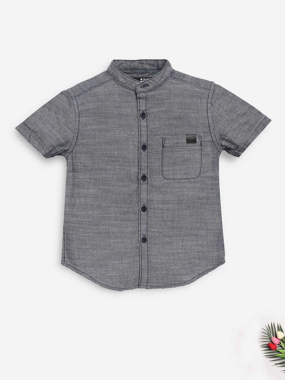 

HERE&NOW Boys Grey Slim Fit Casual Shirt