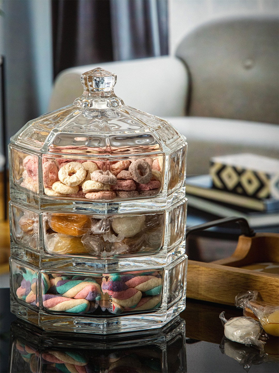 

GOODHOMES Transparent Glass Dishwasher & Microwave safe Stoneware Bowls & Lid 260ml each