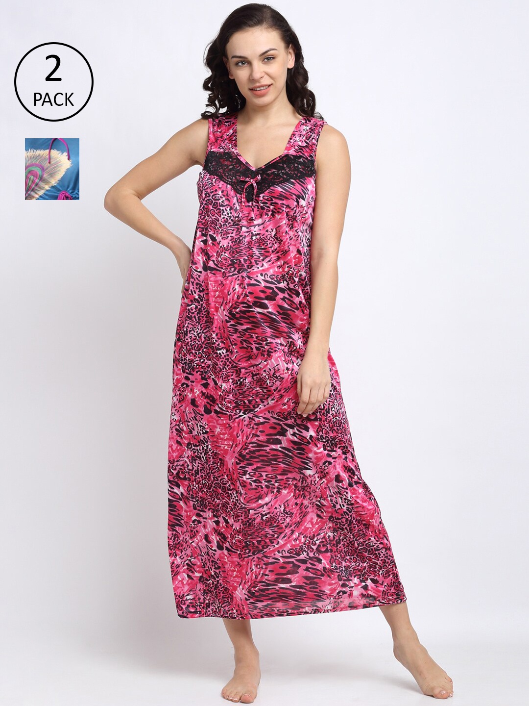 

NEUDIS Red Set of 2 Printed NightWear
