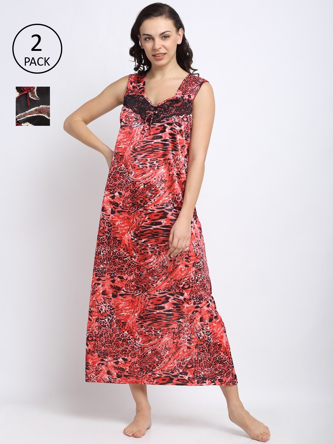 

NEUDIS 2 WOMEN Orange Printed Nightdress