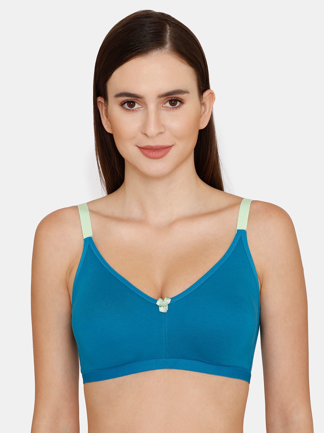 

Zivame Blue Non-Wired Lightly Padded T-shirt Bra