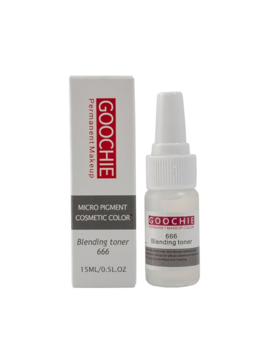 

GOOCHIE Permanent Makeup Micro Pigment Cosmetic 666 Blending Toner - 15 ml, White