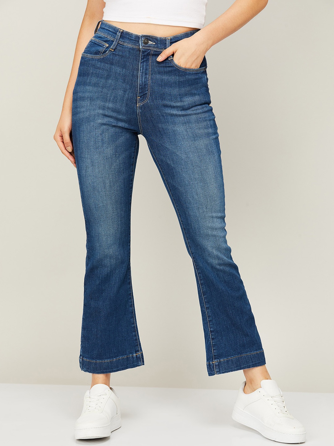 Fame Forever by Lifestyle Women Blue Light Fade Stretchable Bootcut Jeans