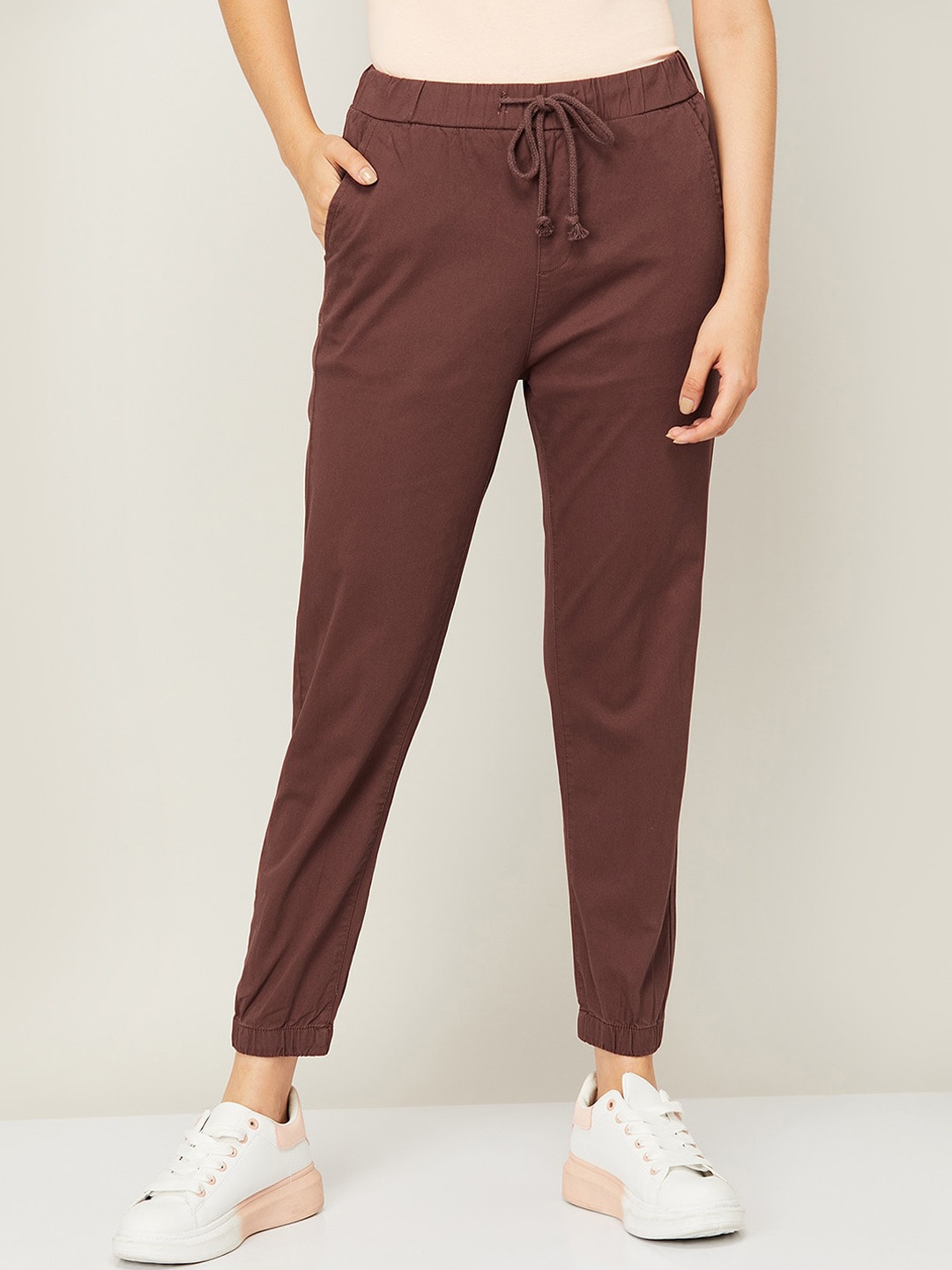

Bossini Women Brown Joggers Cotton Trousers