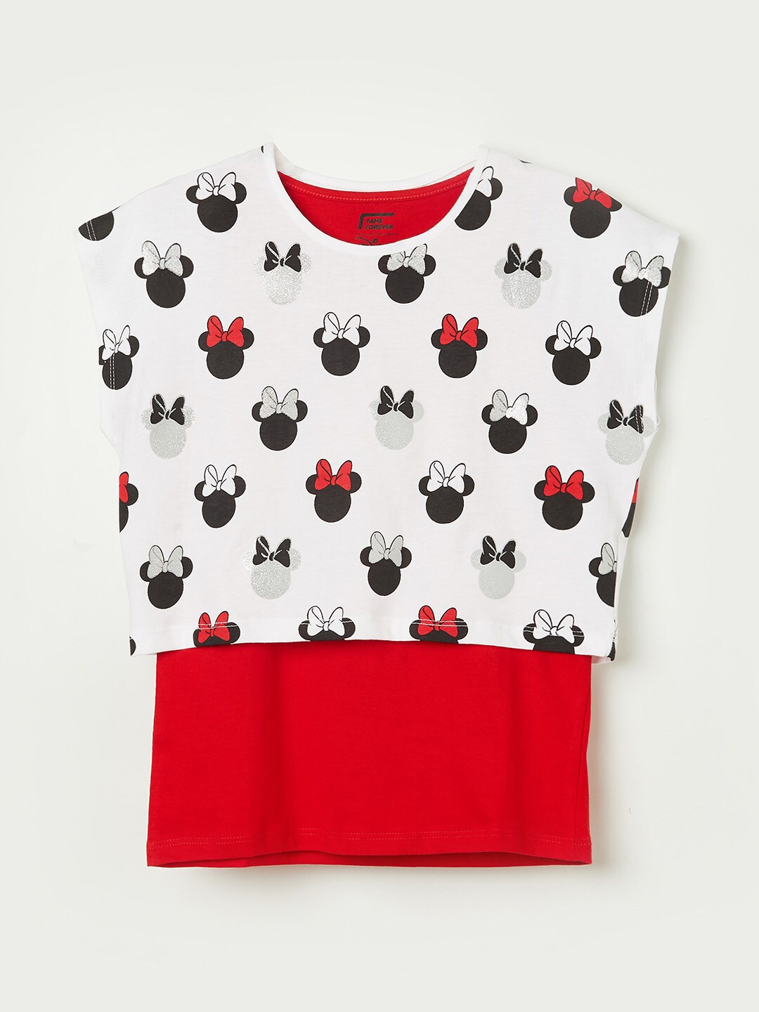 

Fame Forever by Lifestyle Girls Red Print Extended Sleeves Top