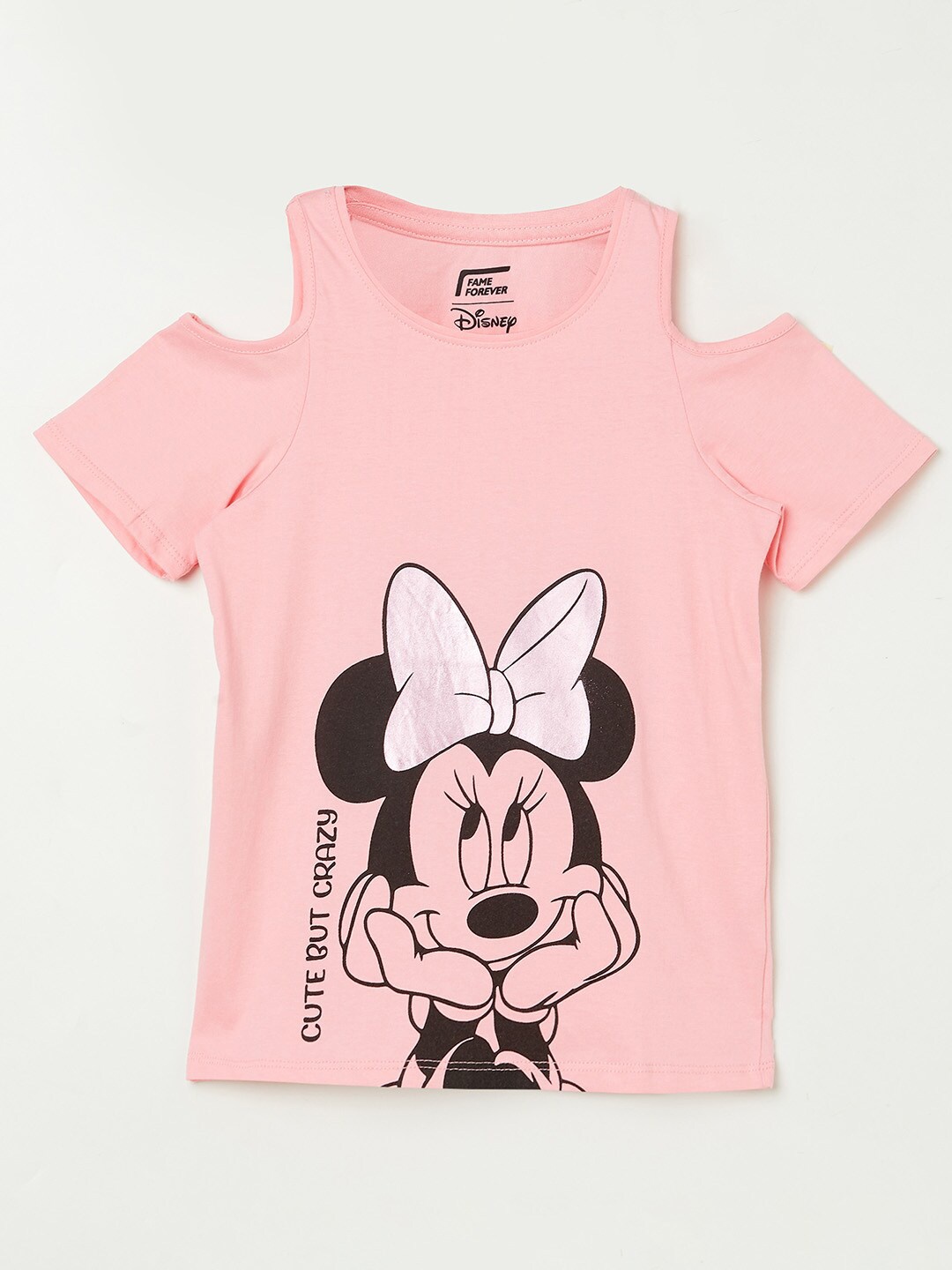 

Fame Forever by Lifestyle Girls Minnie Mouse Print Top, Pink