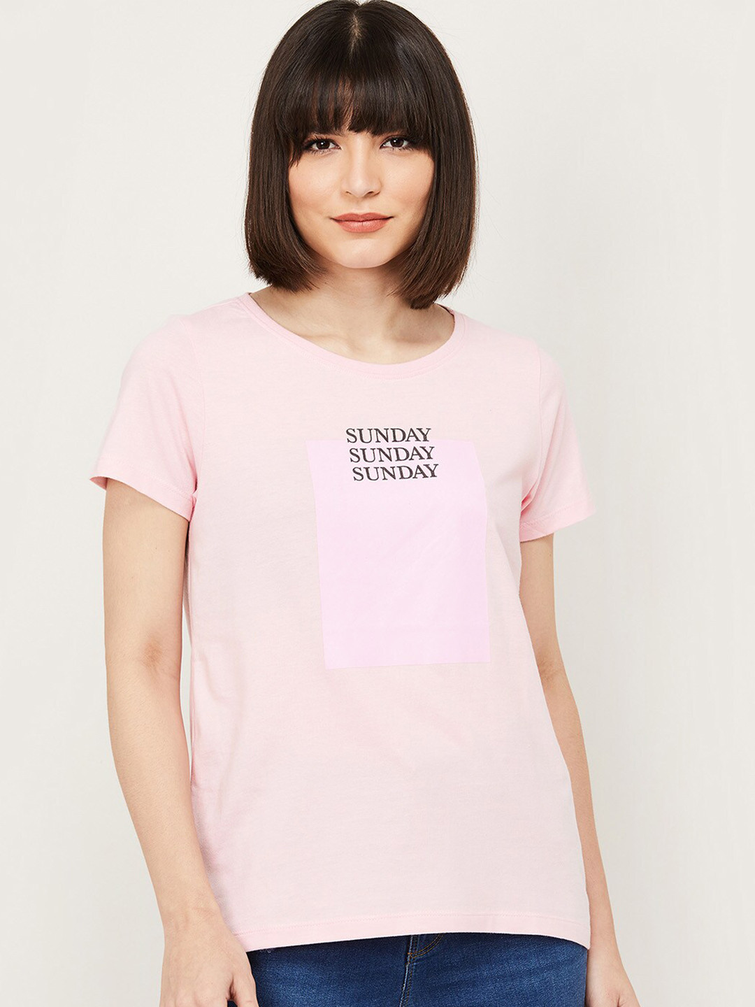 

Fame Forever by Lifestyle Pink Graphic Printed Top
