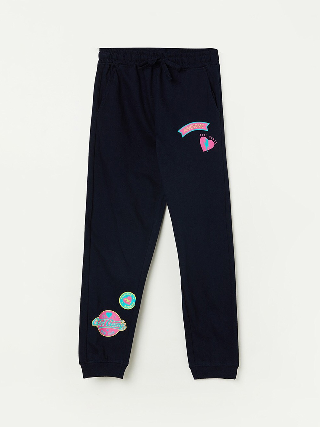 

Fame Forever by Lifestyle Boys Navy Blue Solid Cotton Joggers