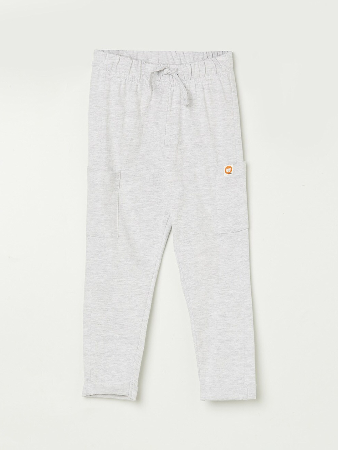 

Juniors by Lifestyle Boys Grey Melange Solid Cotton Track Pants