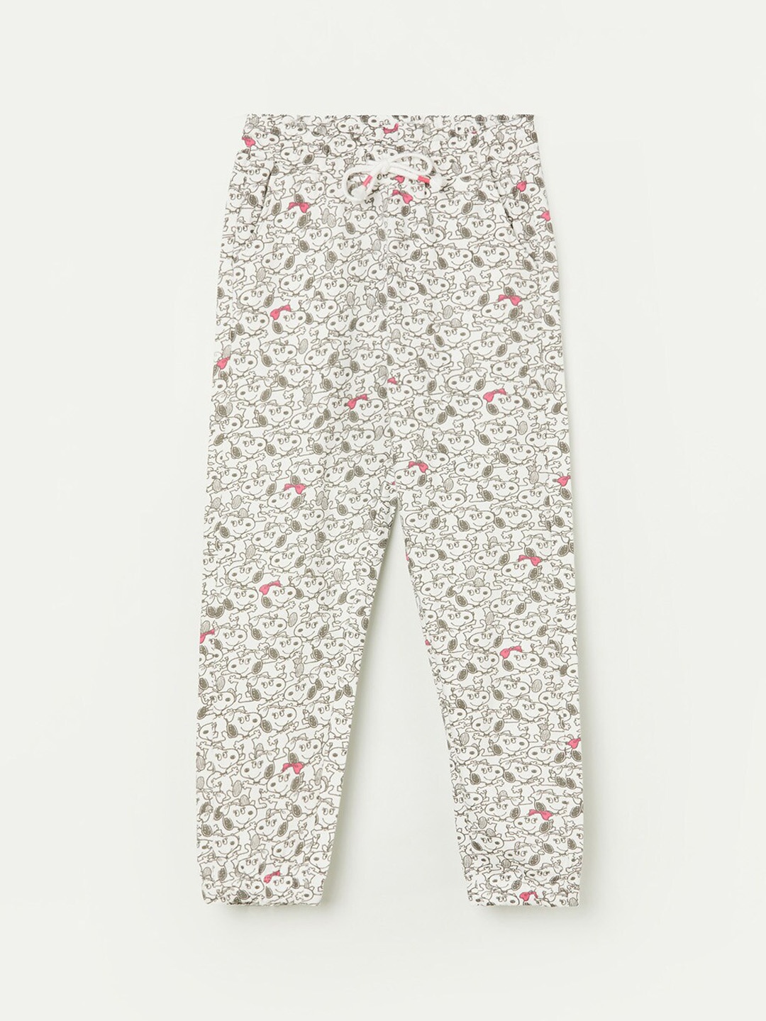 

Fame Forever by Lifestyle Girls Snoopy Printed Cotton Track Pants, White