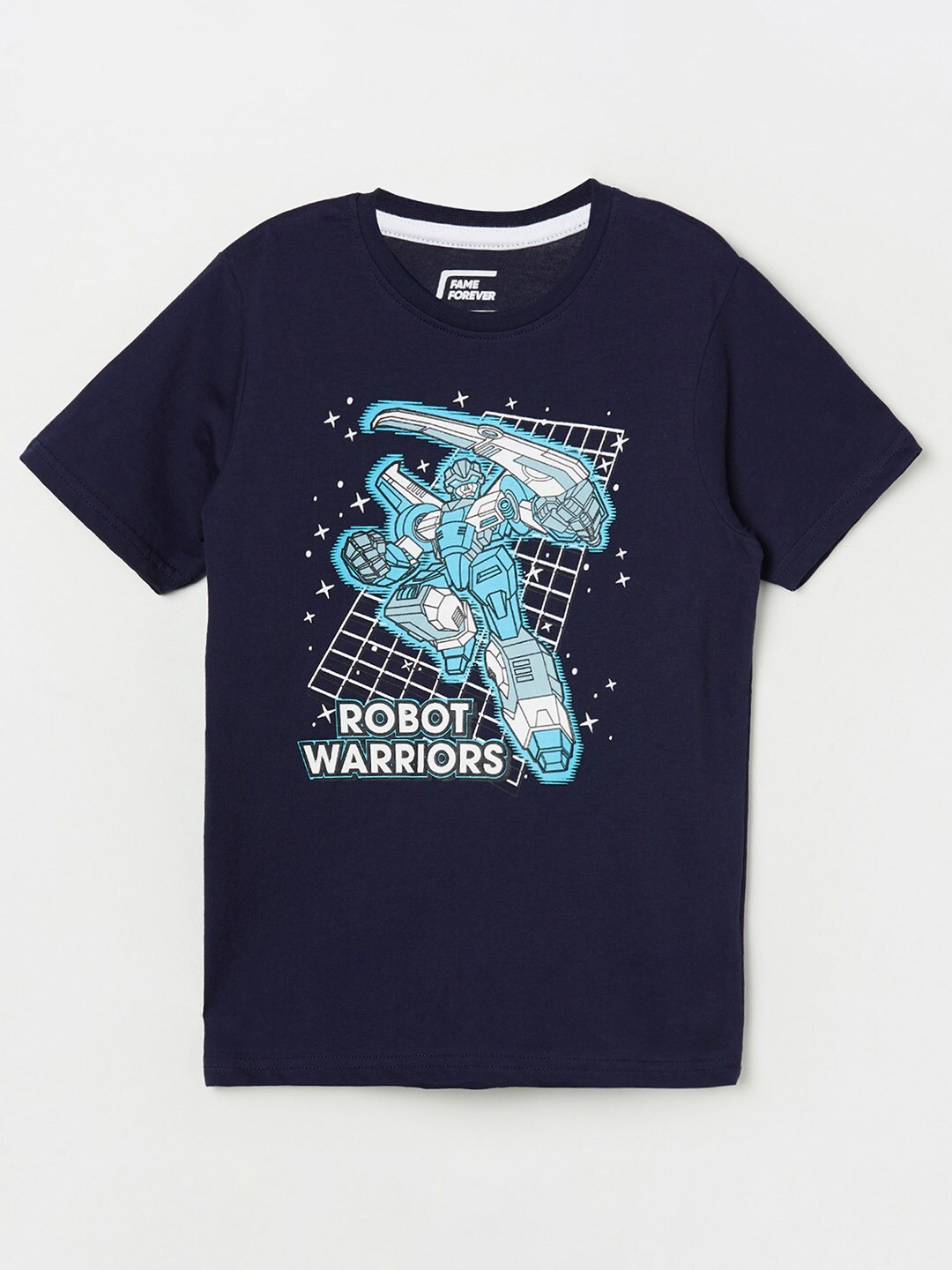 

Fame Forever by Lifestyle Boys Navy Blue Printed T-shirt
