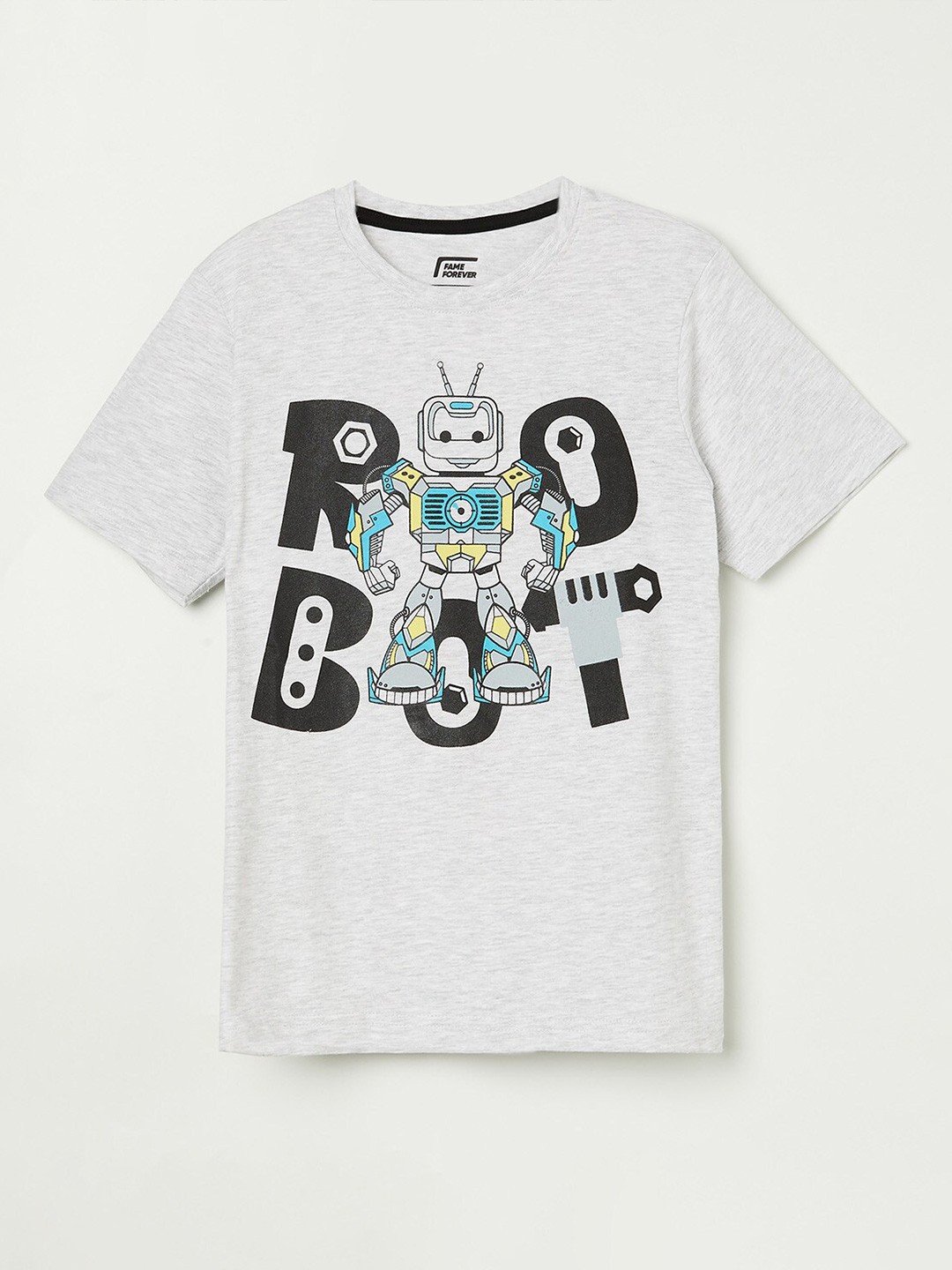 

Fame Forever by Lifestyle Boys Grey Printed T-shirt