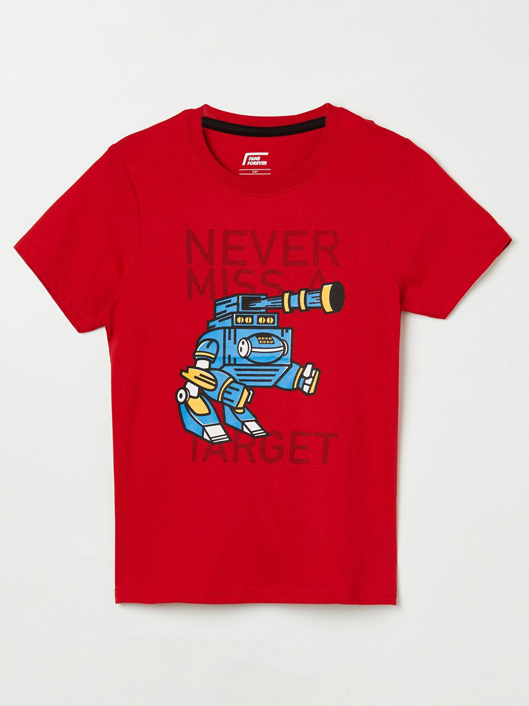 

Fame Forever by Lifestyle Boys Red Printed Applique T-shirt