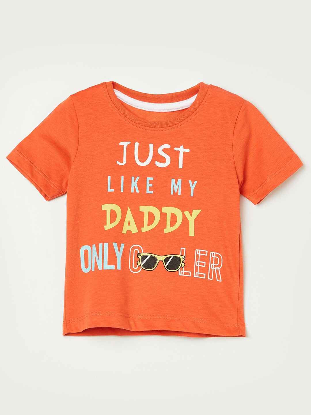 

Juniors by Lifestyle Boys Orange Typography Printed T-shirt