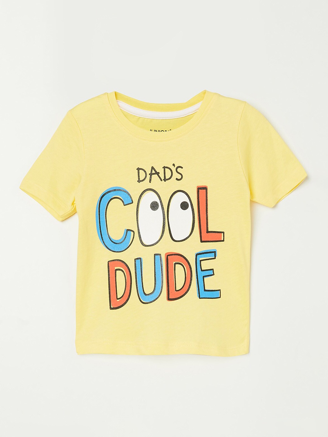 

Juniors by Lifestyle Boys Yellow Typography Printed T-shirt