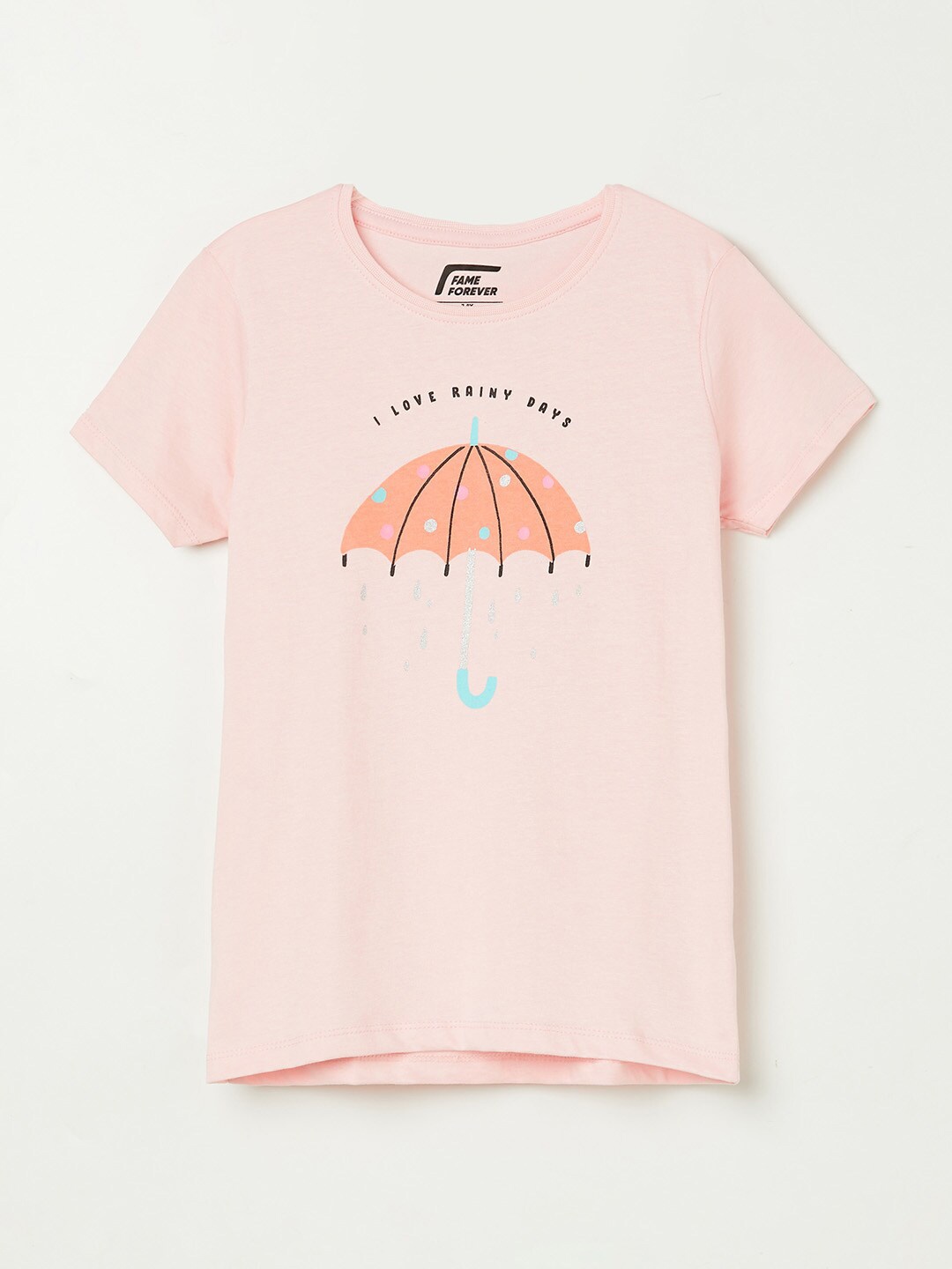 

Fame Forever by Lifestyle Girls Pink Printed T-shirt