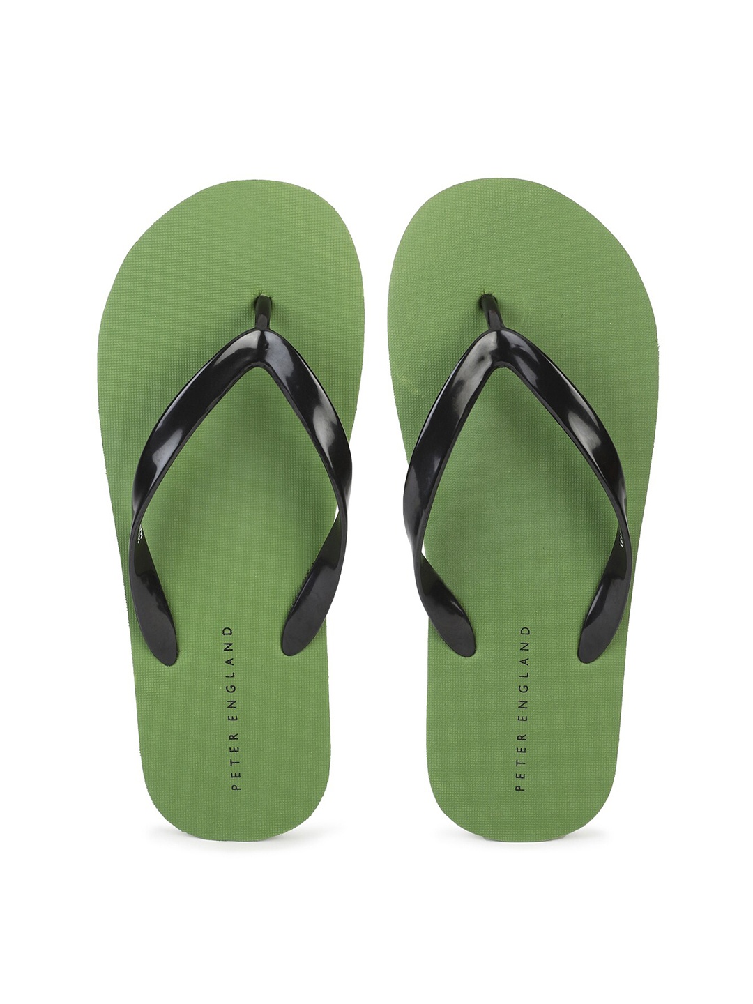 

Peter England Men Green & Black Rubber Thong Flip-Flops