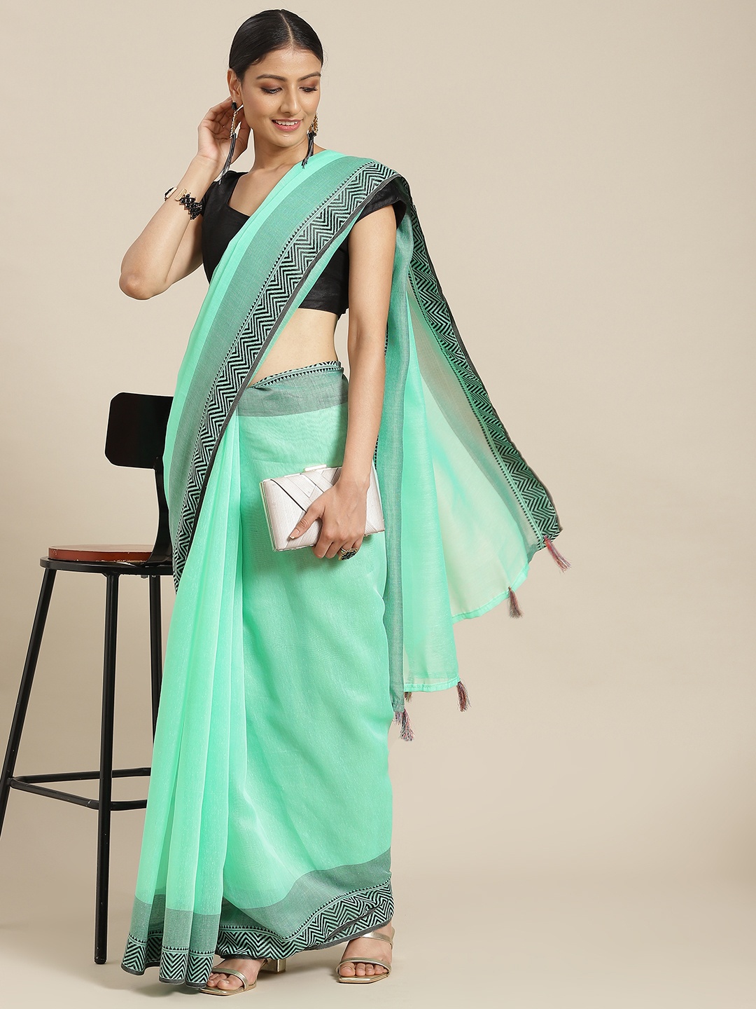 

Havida Sarees Green Pure Cotton Saree