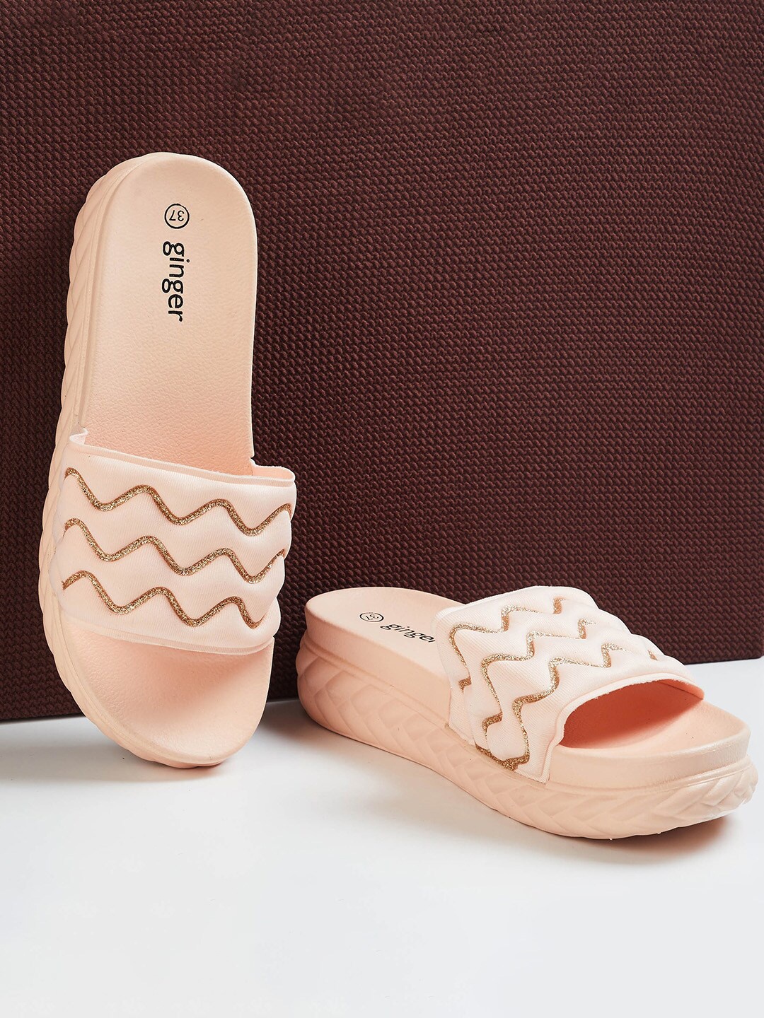 

Ginger by Lifestyle Women Pink Embellished Sliders