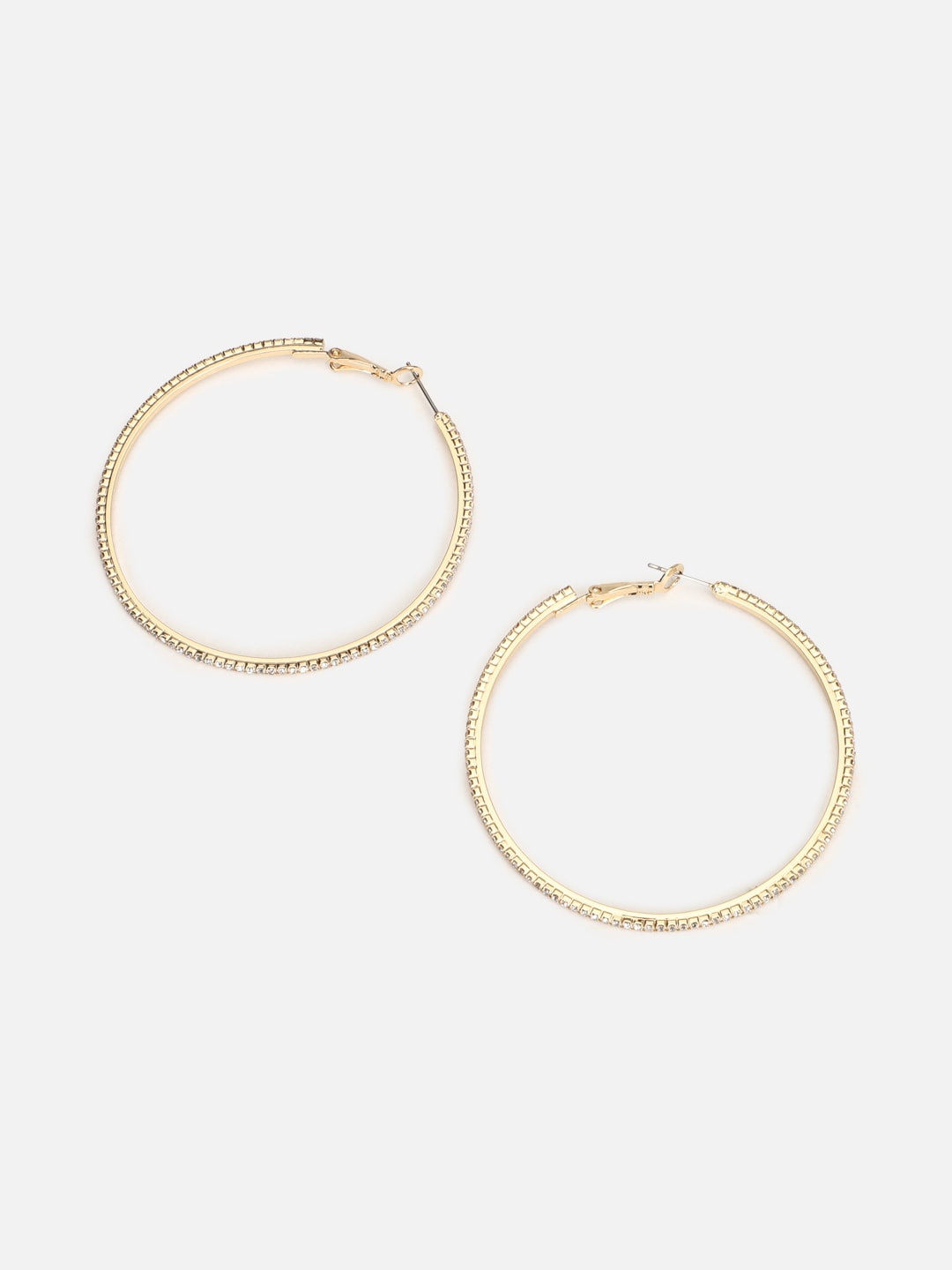 

FOREVER 21 Gold-Toned Contemporary Hoop Earrings