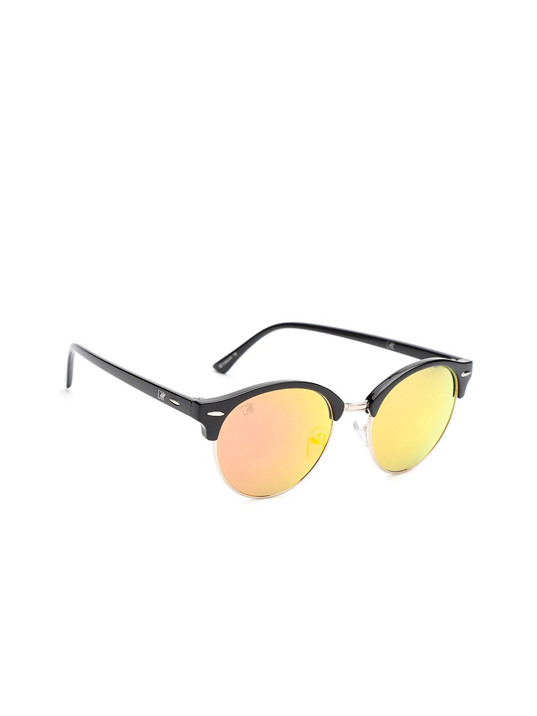 

MTV Unisex Gold Lens & Black Other Sunglasses with UV Protected Lens-MTV-148-C6