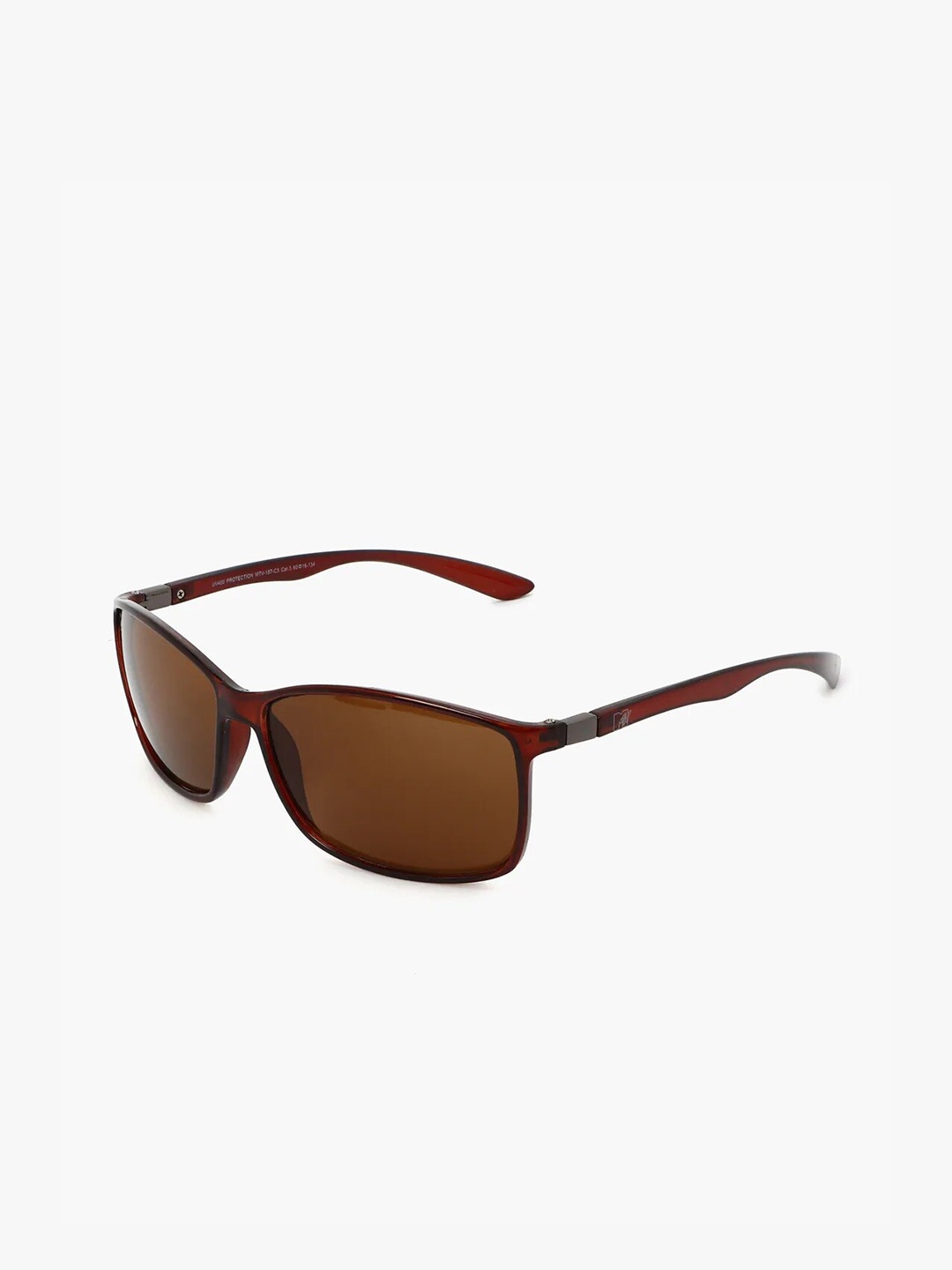 

MTV Unisex Brown Lens & Black Rectangle Sunglasses with UV Protected Lens MTV-187-C5