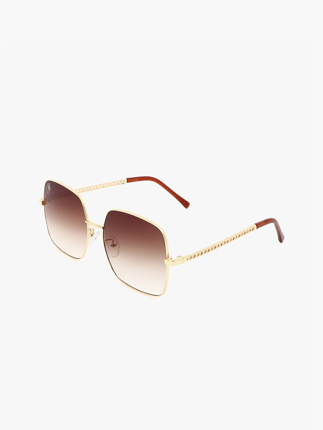 

MTV Unisex Brown Lens & Gold-Toned Square Sunglasses with UV Protected Lens