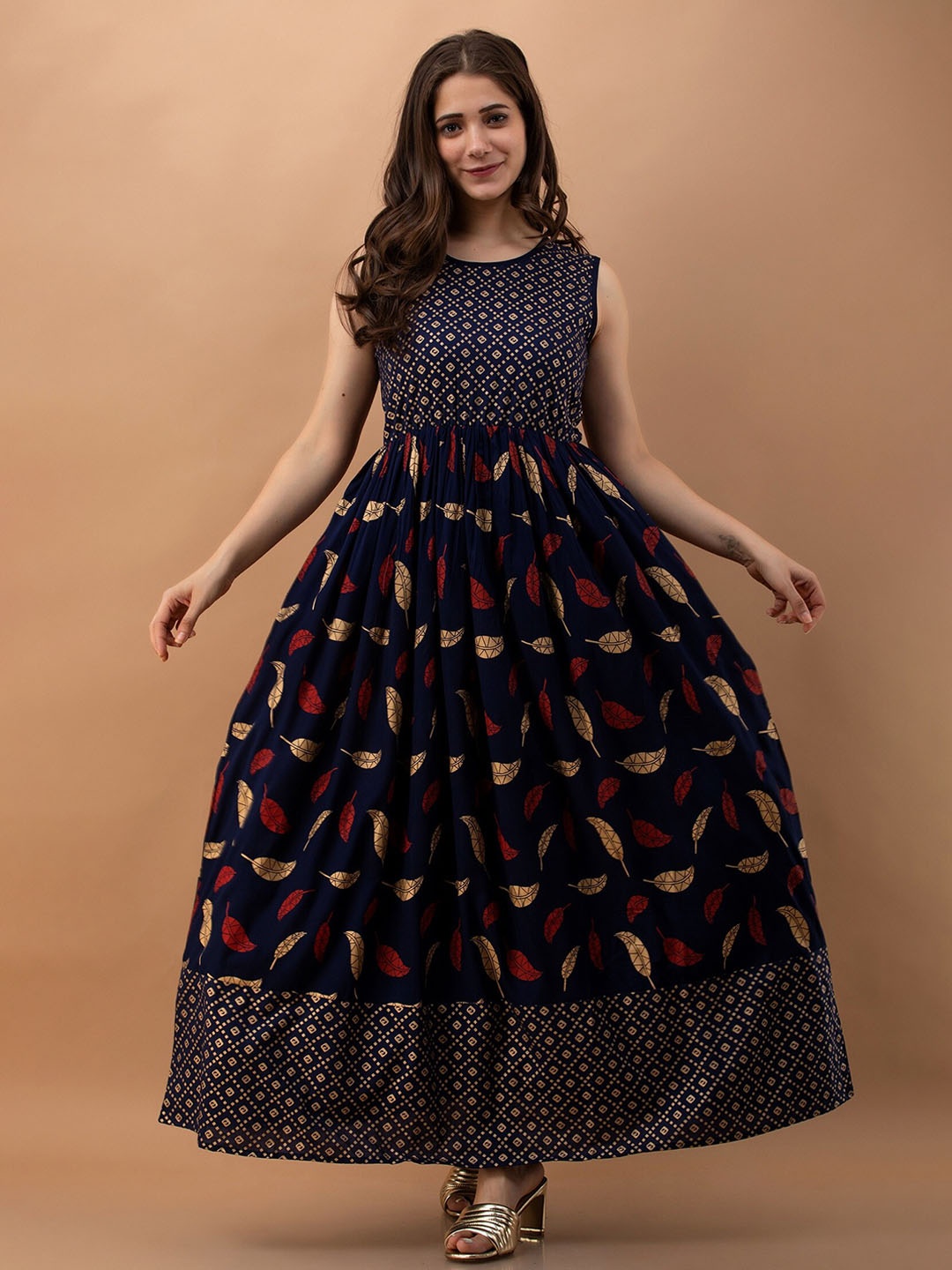 

DRESSAR Women Blue Maxi Dress