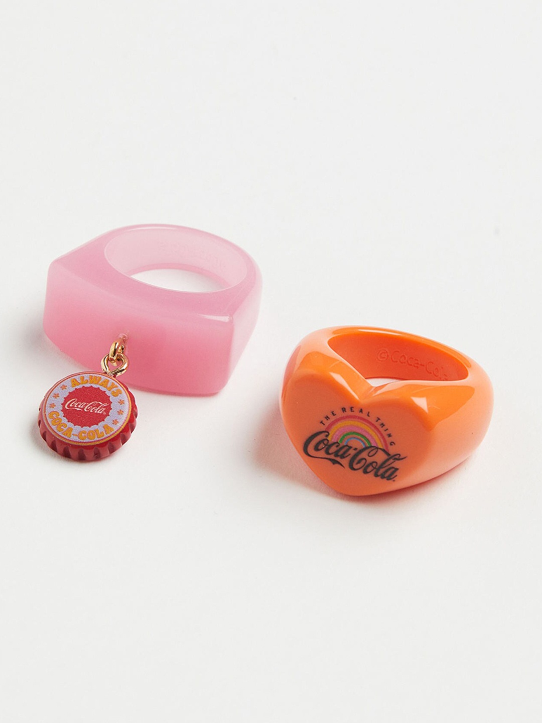 

H&M Women 2-Pack Finger Ring, Orange