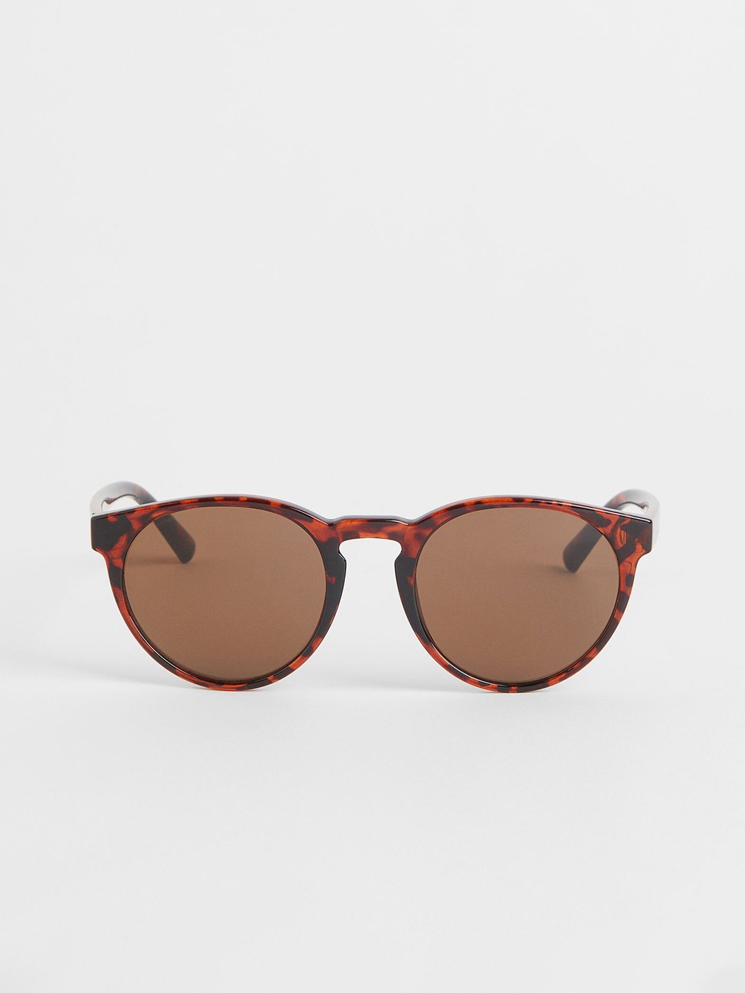 H&M Men Brown Round Sunglasses 1044667003