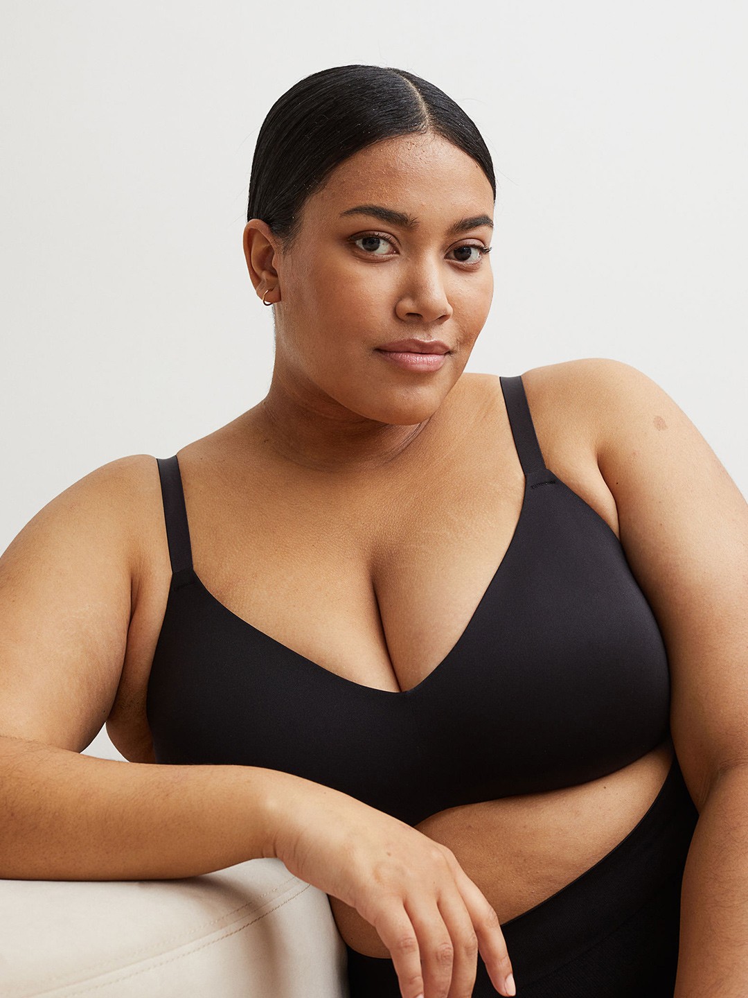 

H&M+ Women Pack Of 2 Solid Bras 0987033004, Beige