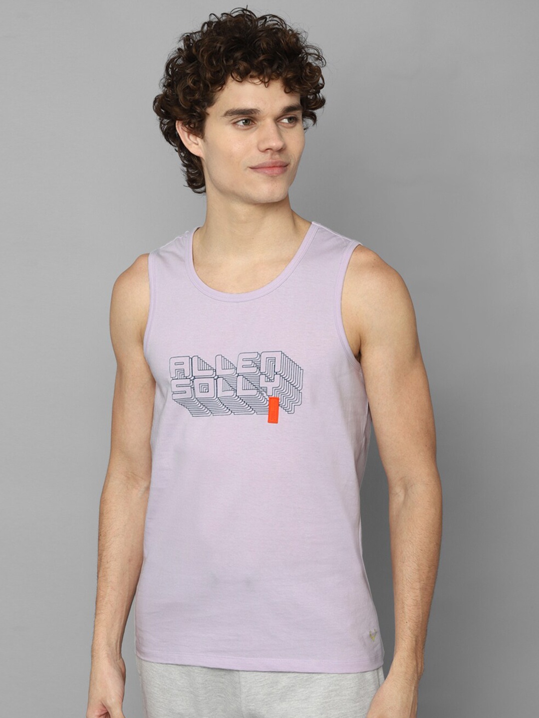 

Allen Solly Tribe Men Purple Typography Printed T-shirt