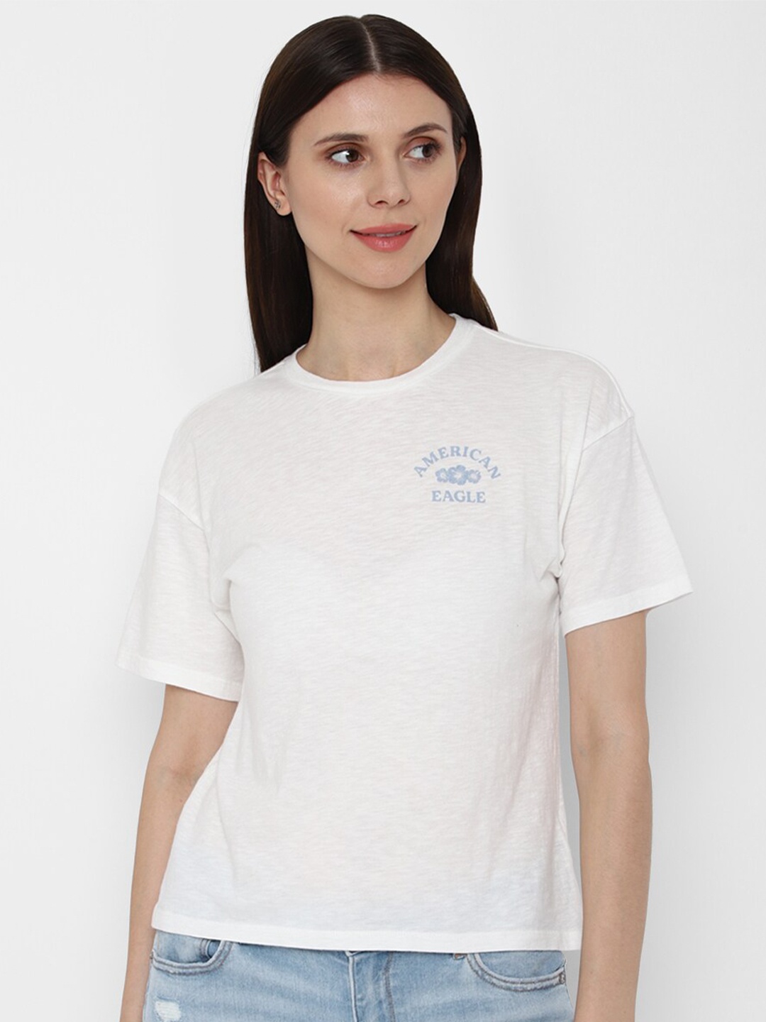 

AMERICAN EAGLE OUTFITTERS Women's White T-shirt