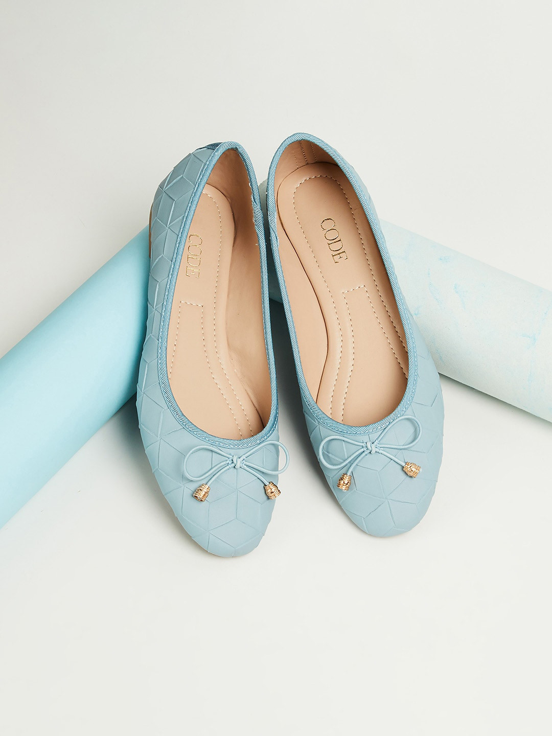 

CODE by Lifestyle Women Blue Ballerinas with Bows Flats